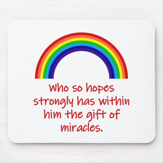 Wie hoopt zo sterk muismat (Voorkant)