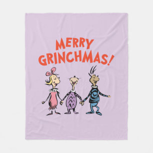 Wie Houden Elkaars Handen Prettig Grinchkerstfeest Fleece Deken
