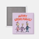 Wie Houden Elkaars Handen Prettig Grinchkerstfeest Magneet (Voorkant / Achterkant)