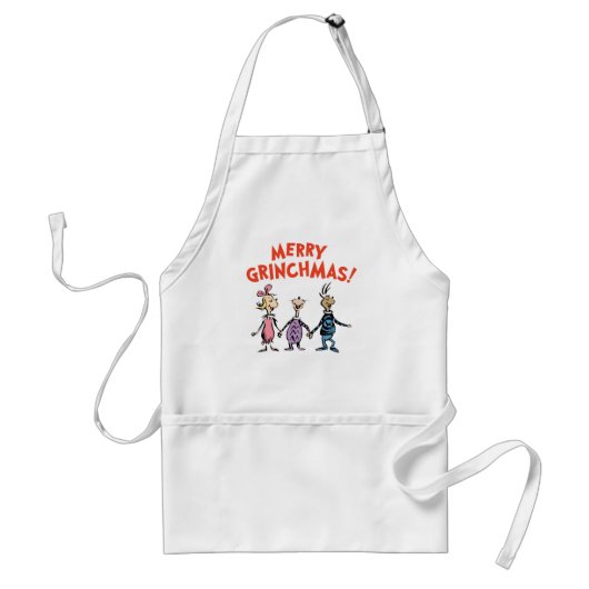 Wie Houden Elkaars Handen Prettig Grinchkerstfeest Standaard Schort (Voorkant)