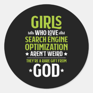 Wie houden van zoekmachine optimalisatie SEO Ronde Sticker