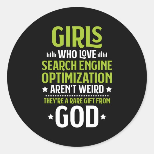 Wie houden van zoekmachine optimalisatie SEO Ronde Sticker (Voorkant)