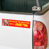 WIE HOUDT DE BABY'S HAND BUMPERSTICKER (Op Truck)