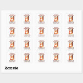 WIE HOUDT DE BABY'S HAND VIERKANTE STICKER (Vel)