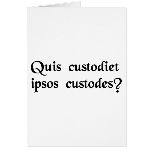 Wie houdt de bewakers in de gaten? (Voorkant)