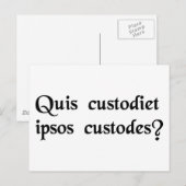 Wie houdt de bewakers in de gaten? briefkaart (Voorkant / Achterkant)