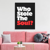 Wie houdt de soep tegen? canvas afdruk (Insitu (Woonkamer))