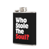 Wie houdt de soep tegen? heupfles (Links)