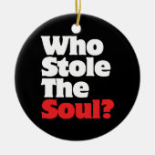 Wie houdt de soep tegen? keramisch ornament (Voorkant)