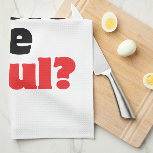 Wie houdt de soep tegen? theedoek (Quarter Fold)