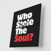 Wie houdt de soep tegen? vierkante klok (Hoek)