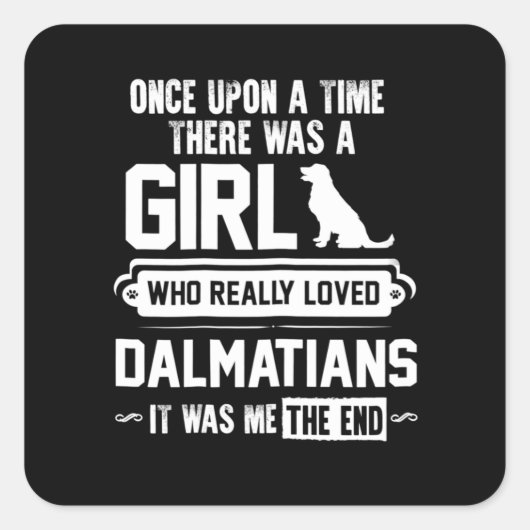 Wie houdt echt van Dalmatiërs Vierkante Sticker (Voorkant)