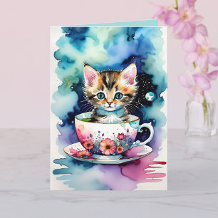 Wie houdt er niet van een Kat in een theekopje? Kaart