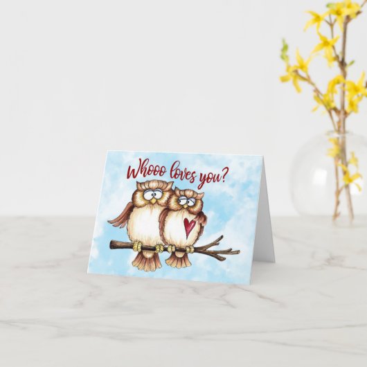 Wie houdt er van je? kaart (Gele Bloem)