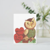 "Wie houdt je van" Owl Valentijn Feestdagenkaart (Staand voorkant)