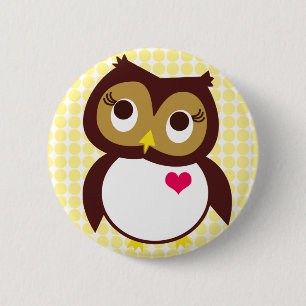 Wie houdt van je ronde button 5,7 cm