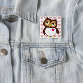 Wie houdt van je vierkante button 5,1 cm (In situ)