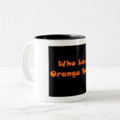 Wie houdt van Oranje Soda? Tweekleurige Koffiemok (Voorkant links)