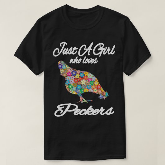 Wie houdt van Peckers Grappige Kip T-shirt (Design voorkant)