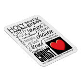 Wie ik ben in Christus Schrift Typografie Magneet (Rechterzijde)