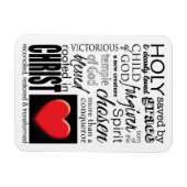 Wie ik ben in Christus Schrift Typografie Magneet (Horizontaal)