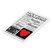 Wie ik ben in Christus Schrift Typografie Magneet (Linkerzijde)