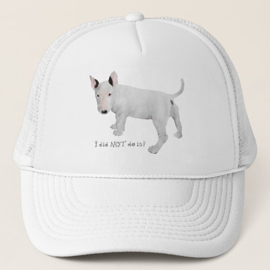Wie, ik? Bull Terrier Puppy Trucker Pet (Voorkant)