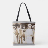 "Wie, ik?" canvas tas (Achterkant)