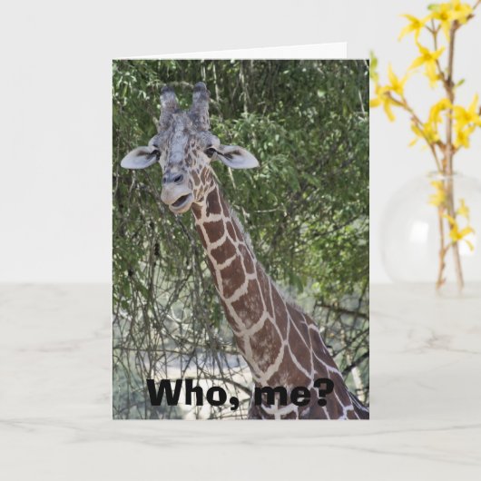 Wie, ik? kaart (Gele Bloem)