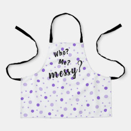 Wie? Ik? Messy? Polka Dot Children's Schort