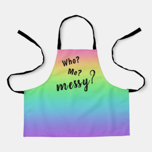 Wie? Ik? Rommelig? Regenboog Kinderen Schort