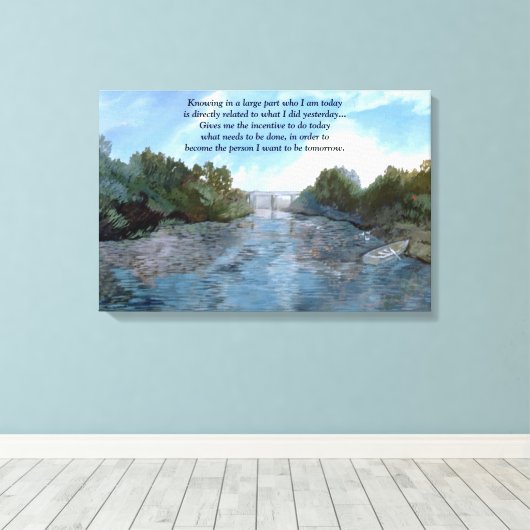 Wie ik vandaag Inspirerend ben Canvas Afdruk (Insitu (Houten vloer))