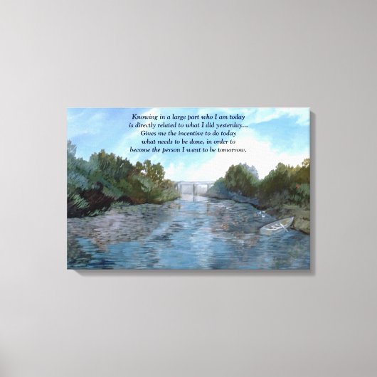 Wie ik vandaag Inspirerend ben Canvas Afdruk (Voorkant)