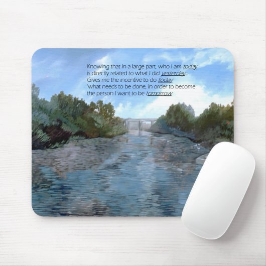 Wie ik vandaag Inspirerend ben Muismat (Met muis)