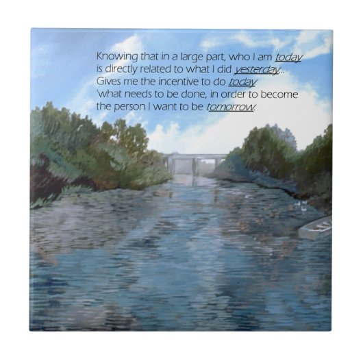 Wie ik vandaag Inspirerend ben Tegeltje (Voorkant)