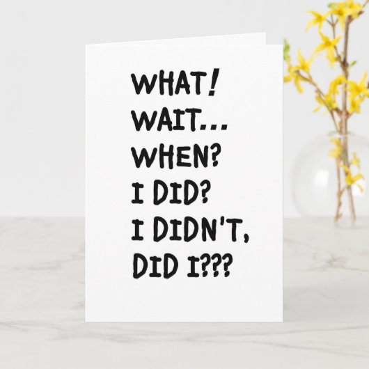 WIE IK, VERGEET kaart (Gele Bloem)