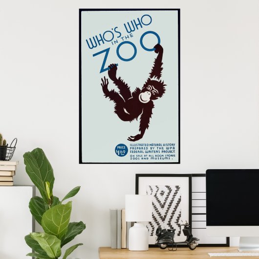 wie in de dierentuin poster (Thuiskantoor)