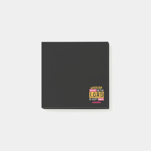 Wie in de Heer Vertrouwt, Wordt Beschermd Spreuk Post-it® Notes