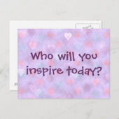 Wie inspireer jij vandaag? Briefkaart (Voorkant / Achterkant)