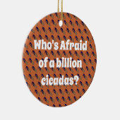 Wie is bang voor een miljard Cicaden? Keramisch Ornament (Rechts)