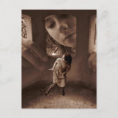 Wie is daar? briefkaart (Voorkant)