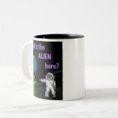 Wie is de Alien hier? mok (Voorkant links)