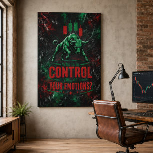 Wie is de Baas Chaos Stier Ontwerp Canvas Afdruk