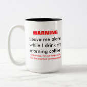 Wie is de baas? Ik ben de baas. Tweekleurige Koffiemok (Links)