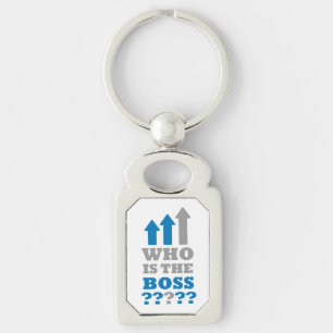 Wie is de baas? sleutelhanger