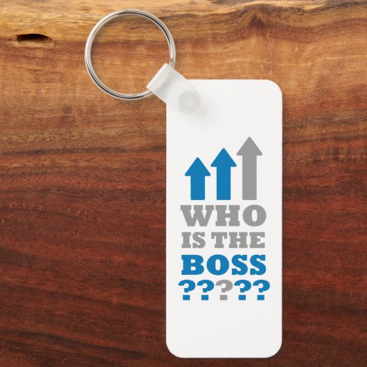 Wie is de baas? sleutelhanger (Voorkant)
