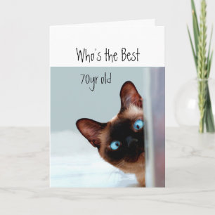 Wie is de beste 70-jarige kat kleintje humor kaart
