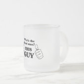 Wie is de beste man? Deze vent Matglas Koffiemok (Voorkant rechts)