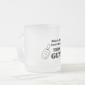 Wie is de beste man? Deze vent Matglas Koffiemok (Voorkant links)