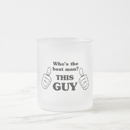 Wie is de beste man? Deze vent Matglas Koffiemok (Center)